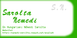 sarolta nemedi business card